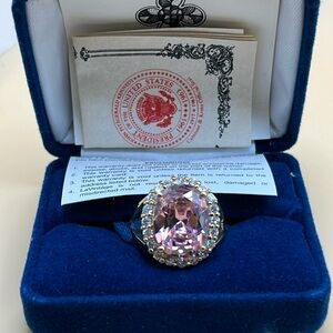 Camrose & Kross Jackie Kennedy ring NWT JBK Gold over 925 sterling silver size 7